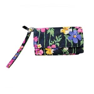 Vera Bradley Black Floral Wristlet